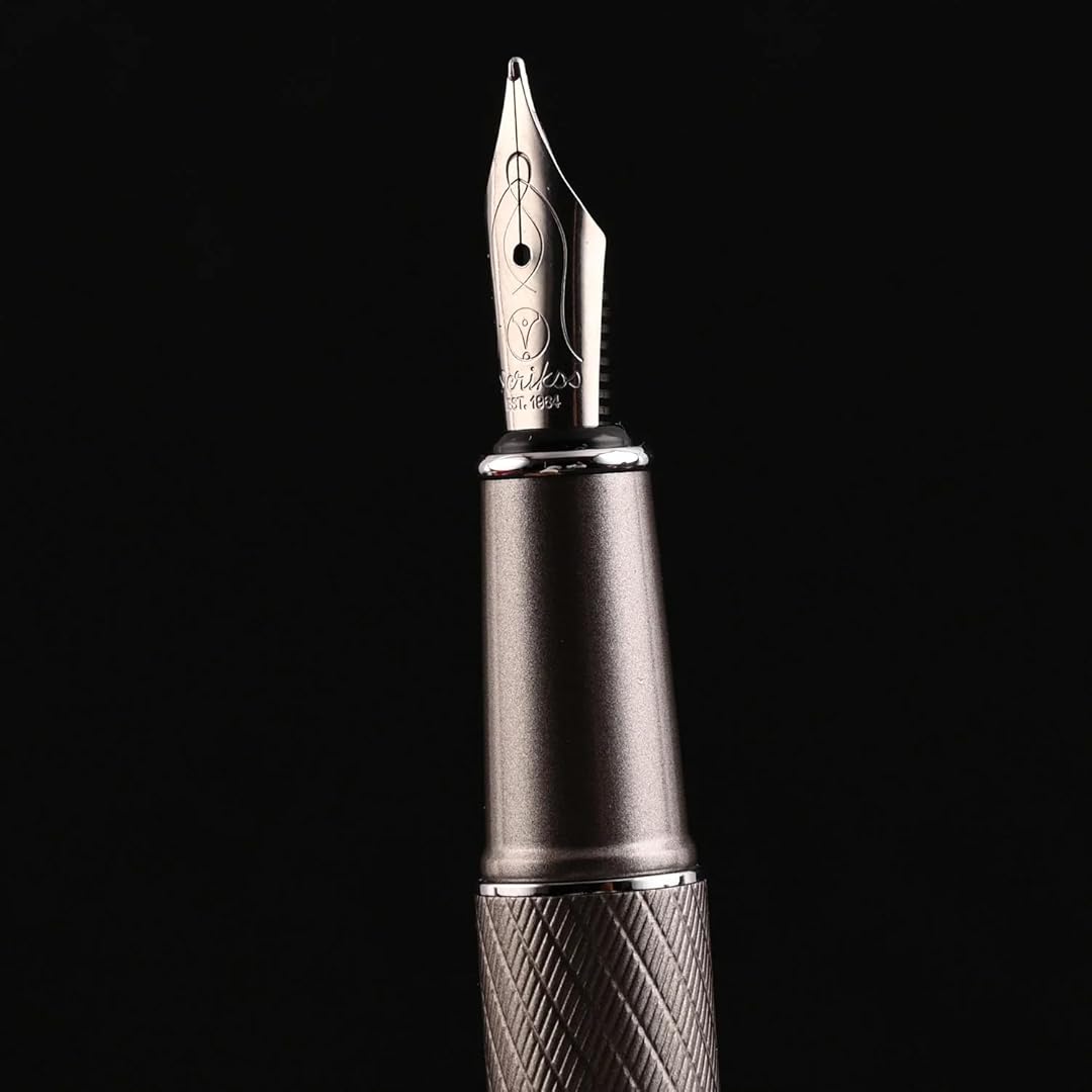 Scrikss | Noble 35 | Fountain Ink Pen | Medium Nib  | Matte Titanium Scrikss